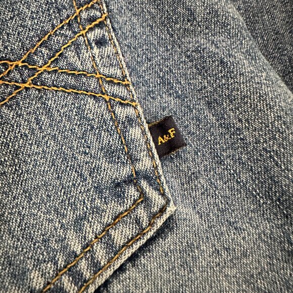 Vintage 90s Y2K Abercrombie & Fitch Low Rise Split Flare Bootcut Jeans 6 - Picture 9 of 9